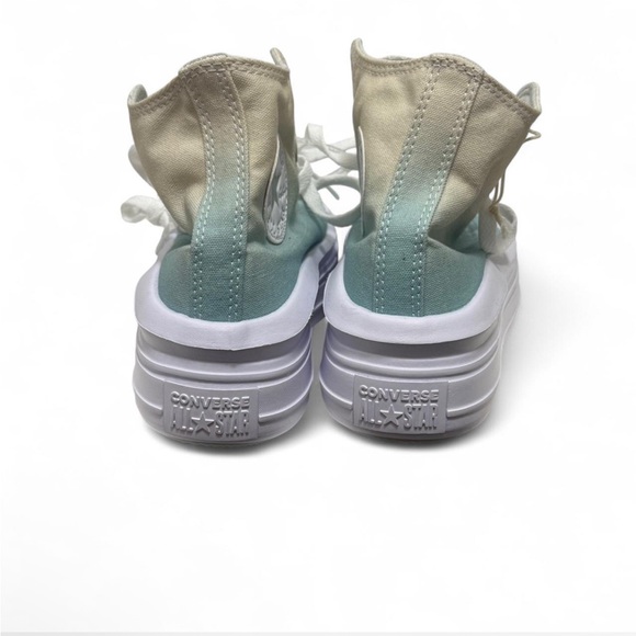 Converse Women's High-Top Sneakers in Mint and Cream - Picture 7 of 8